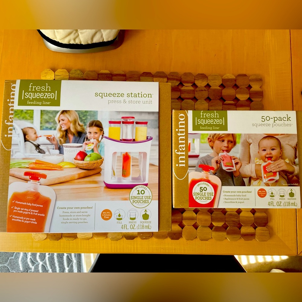 NEW! Infantino Squeeze Station For Homemade Baby Food, Pouch Filling Station